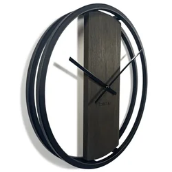 Flexistyle Lesena stenska ura LOFT OVAL wenge 50cm
