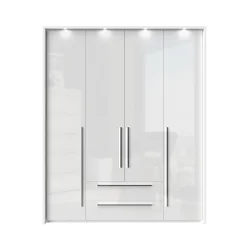 JELA PLAKAR P42B/PN - kolekcija Piano - Kristalno bela/Kristalno Bela HG Lak - 187x226x60 cm