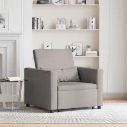Sofa na razvlačenje Singl Sivo-smeđa 90 x 165 x 87 cm tkanina