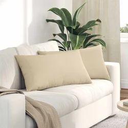 Jastučići za sofu 2 pcs Krema 80 x 40 cm tkanina