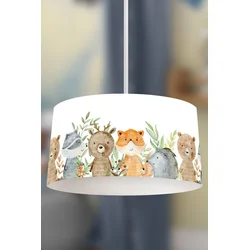 Bata i seka Dečija viseća lampa Životinje, Bela