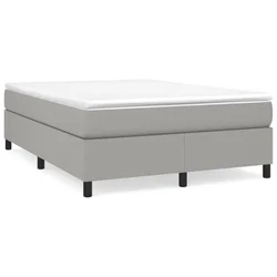 Okvir za krevet s oprugom svjetlosivi 140x200 cm od tkanine