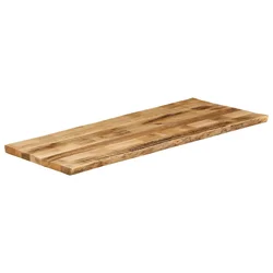 Stolna ploča sa živi rub 140x60x3,8 cm masivno grubo drvo manga