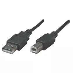 MANHATTAN KABEL USB A-B 3M ČRN (333382)