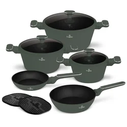 Berlinger Haus Set posuđa Matte Green Collection BH-8207NN, 10 delova, Zeleni