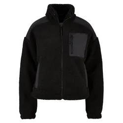Womens Sherpa Mix Jacket Black