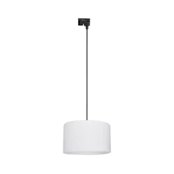 Luster na sajli za šinski sistem TRACER 1xE27/15W/230V, prečnika 38 cm, crna/bela
