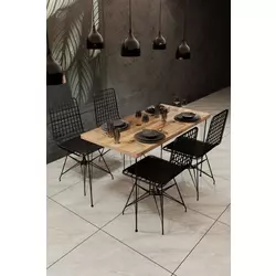 HANAH HOME Nmsymk001 (set sto + 4 stolice)