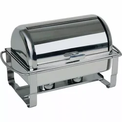 APS Chafing dish za gorilno pasto GN 1/1 Caterer Pro 9 l, nerjavno jeklo, rolltop pokrov