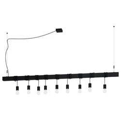 EGLO viseća lampa TOWNSHEND-B E27 9 grla crna 200 cm 39939