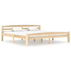 Vidaxl Posteljni okvir iz trdne borovine 200x200 cm