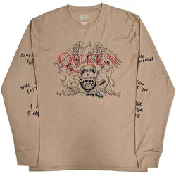 Queen Handwritten (Sleeve Print) Sand L Majica