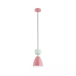 Luster na kablu ENTORI 1xE27/15W/230V ružičasta/mentol