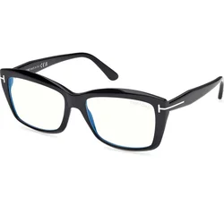 Tom Ford Ženski okvir za dioptrijske naočare Blue Block 0FT6065-B 155, Crni