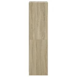 Visoka komoda sa staklenim vratima boja hrasta 35 x 37 x 142 cm