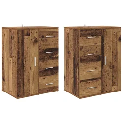 Komode s ladicama Corona 2 pcs Staro drvo 59 x 39 x 80 cm