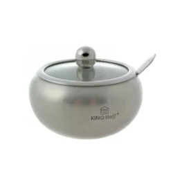 KINGHOFF Posuda za šećer 460ml KH3732 srebrna