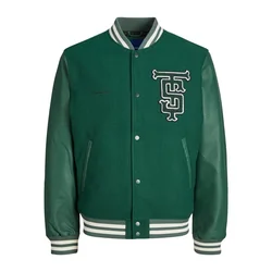 JACK & JONES Prehodna jakna zelena/bela