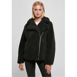 Womens Sherpa Biker Jacket black