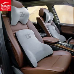 Icaroom Set jastuka za vrat i leđa za auto sedište, Sivi