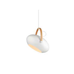 Halo Design 734375 - Luster na sajli DC 1xE27/40W/230V prečnik 40 cm bela/hrast