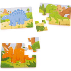 Bigjigs Toys Puzzle 3v1 Dinozavri