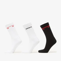 Nogavice Hugo Boss 3 Pack Quarter Socks Rib Spaced Multicolor 43-46