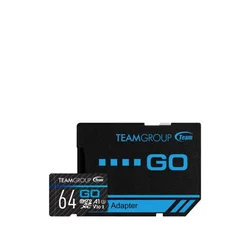 TEAM GROUP MICRO SDHC/SDXC 64GB GO UHS-I U3 V30, 100/50MB/s +SD Adapter TGUSDX64GU303