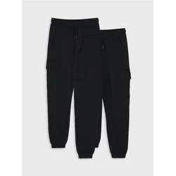 Sinsay - Jogger pantalone sa pamukom 2 pack - crno