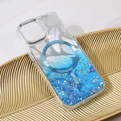 Maska Magsafe Glitter za iPhone 13 6.1 plava