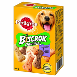 500g Pedigree Biscrok v 3 slastnih okusih za pse