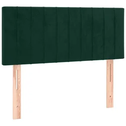 Vidaxl Posteljno vzglavje temno zeleno 90x5x78/88 cm žamet