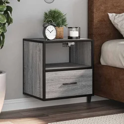 Zidni noćni ormarići 2 kom Sivi Sonoma 40x31x39,5 cm