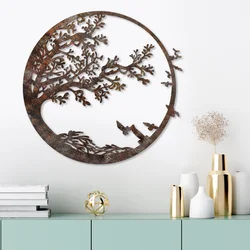 Wallity Zidna dekoracija Rusty Tree, 66x68 cm, Braon