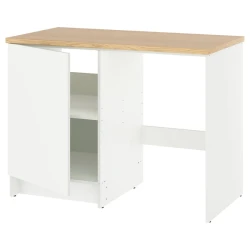 KNOXHULT Podni element s vratima i nišom, bela, 120x61x91 cm
