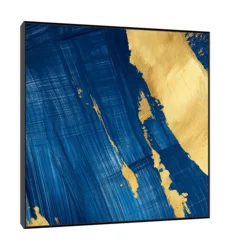Canvas Slika na platnu Plava mašta II, 30x30cm, Sa ramom, Crni