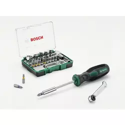 Bosch 27-delni set bitova sa čegrtaljkom i ručnim zavrtačem 2607017331