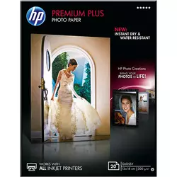 CR676A - HP Premium Plus Glossy Photo Paper, 300 gsm, 20 listova, 13 x 18 cm