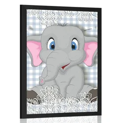 Plakat mali slonček - 30x45 silver