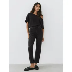 Pull&Bear Kavbojke črn denim
