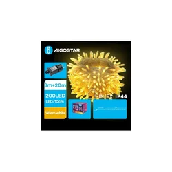 Aigostar - LED spoljašnji božićni lanac 200xLED/8 funkcija 23m IP44 topla bela