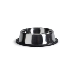 Beeztees kovinska skleda z gumijastim podplatom 13 cm
