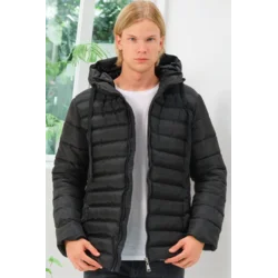 M8658 DEWBERRY MENS COAT-PLAIN BLACK