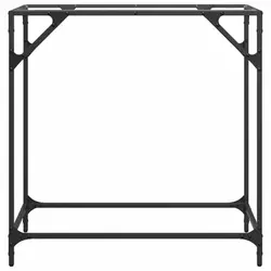 Stolić s prozirnom staklenom površinom 80x35x81 cm čelik