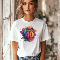 Camiseta Majica sa štampanim printom Cam 901, Ženska, Bela