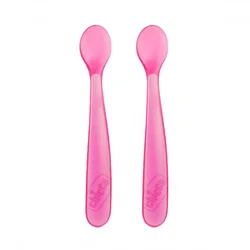 Chicco kašika silikonska roze 6m+ 2