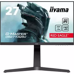 IIYAMA Monitor 27 ETE Fast IPS Gaming, G-Master Red Eagle, FreeSync PremiumPro, 2560x1440@165Hz, 400cd/m2, 1000:1, HDMI, DisplayPort, 0,5ms (GTG), HDR400, Speakers, USB-HUB (2x3.0), Black Tuner, Height Adj. Stand