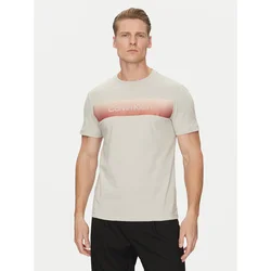 Calvin Klein Majica Linear Ombre K10K114163 Siva Regular Fit