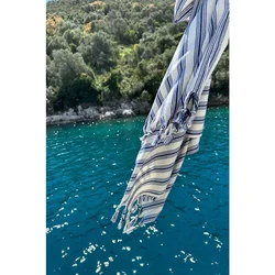 Helen - Navy Blue Navy Blue Fouta (Beach Towel)