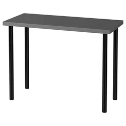 LINNMON / ADILS Sto, tamnosiva/crna, 100x45 cm
